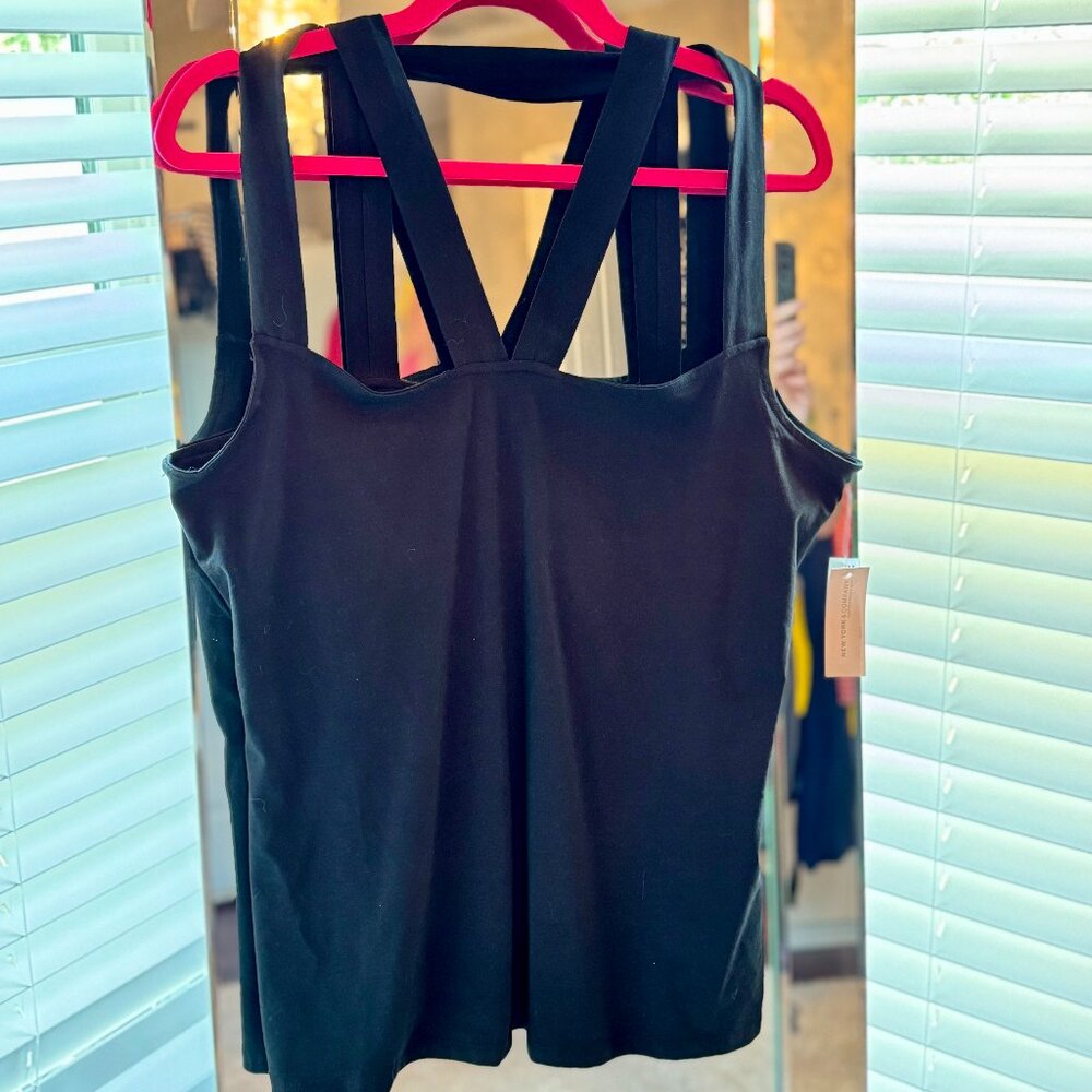 Strappy Black top w/ built in bra